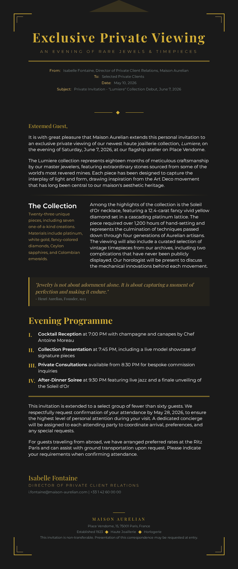 Art deco glamour email